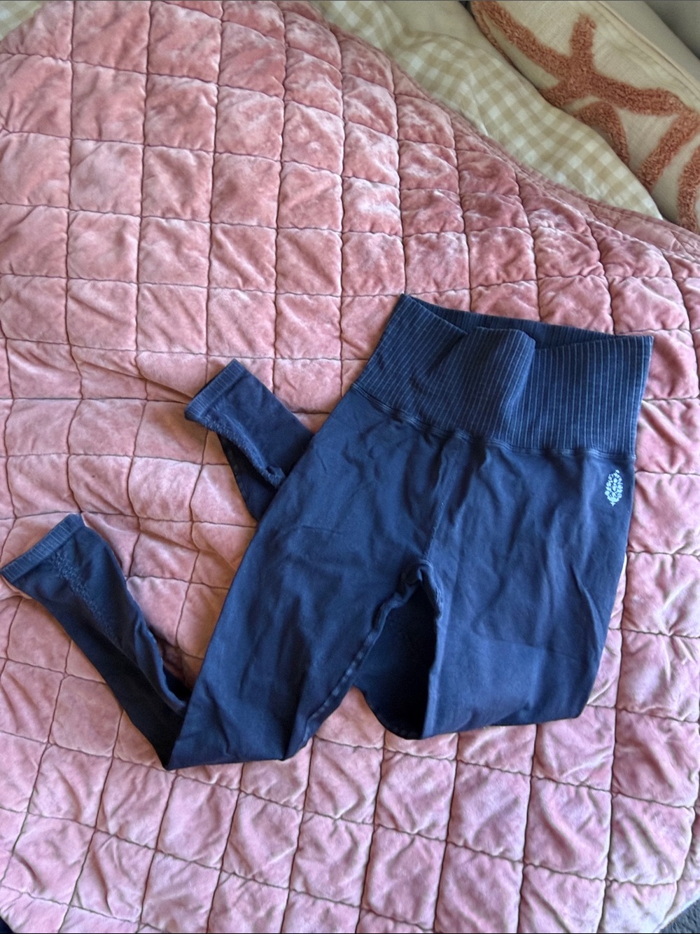 FREE PEOPLE Pull-On Leggings with High Rib Waist